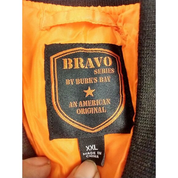 NWoT Bravo Series By Burks Bay Black NRA Black Flight Bomber Jacket Mens XXL - Picture 3 of 7
